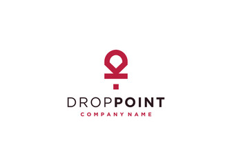 Simple Drop point logo design