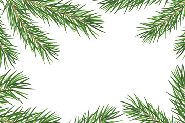 christmas background with fir tree, place for text, greeting card- vector illustration