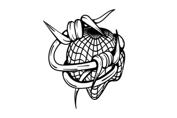 Creative globe element streetwear design