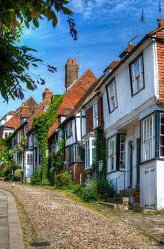 Charming Houses in Beautiful, Cobbled Mermaid Street, Rye, England