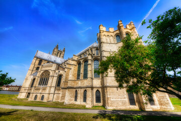 Facade of Canterbury Cathedral, Kent, England, as Seen from the South East