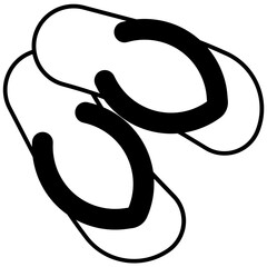 flip flops solid icon