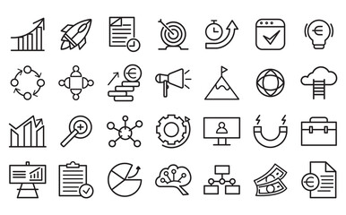 A set pack Startups vector