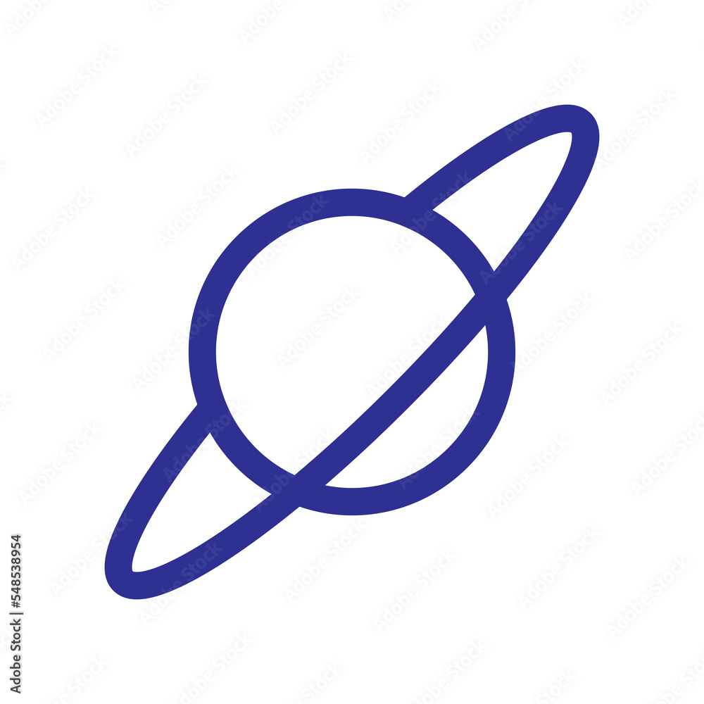 Poster saturn icon design for space design element theme
