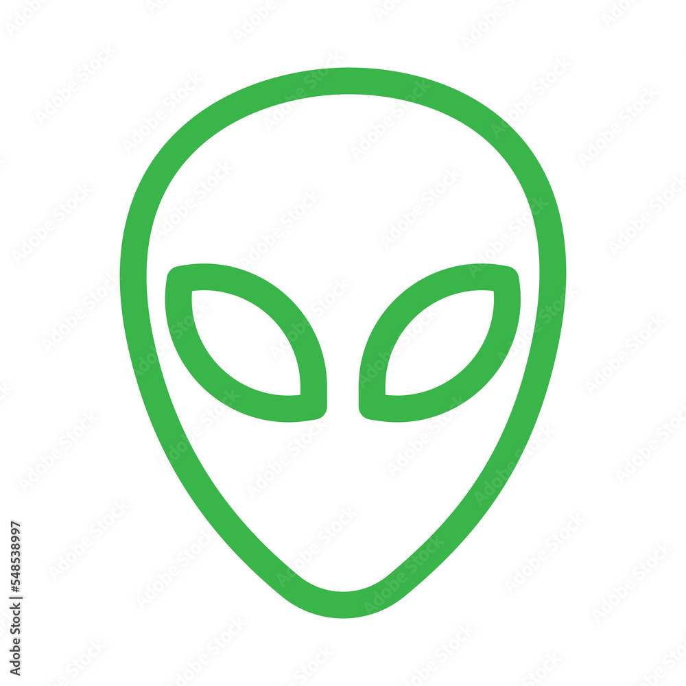 Aufkleber alien icon design for space design element theme