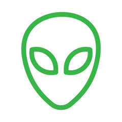 Alien icon design for space design element theme