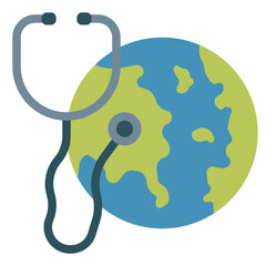 save the earth flat icon