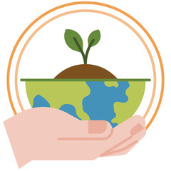 save the planet flat icon