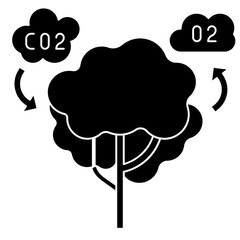 photosynthesis glyph icon