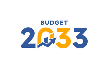 Budget 2033 logo design, 2033 budget banner design templates vector