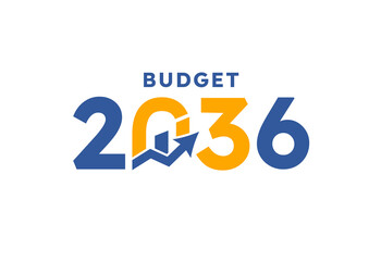 Budget 2036 logo design, 2036 budget banner design templates vector