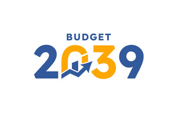 Budget 2039 logo design, 2039 budget banner design templates vector
