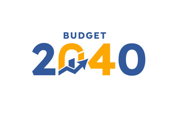 Budget 2040 logo design, 2040 budget banner design templates vector