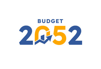 Budget 2052 logo design, 2052 budget banner design templates vector
