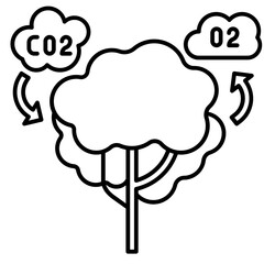 photosynthesis line icon