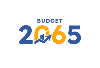 Budget 2065 logo design, 2065 budget banner design templates vector