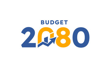 Budget 2080 logo design, 2080 budget banner design templates vector
