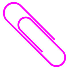 Paper Clip Silhouette for Pictogram, Art Illustration, Apps, Website, Logo or Graphic Design Element. Format PNG