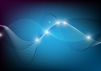 Fototapeta premium abstract technology background with a light effect. Artificial intelligence tech. Digital technology, deep learning, and big data concept. Modern futuristic design for a wallpaper.