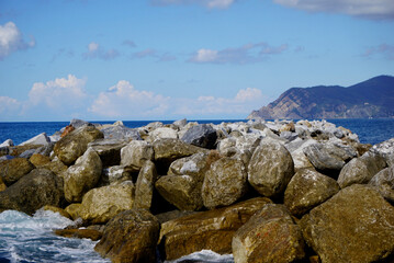 Rocky coast of the sea