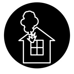  house fire icon