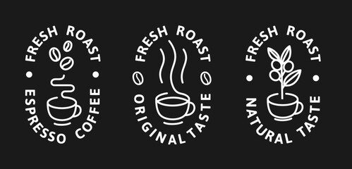 Coffee stamp with text and coffee branch