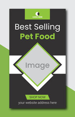 Pet care social media post template, creative marketing social media post and banner template design