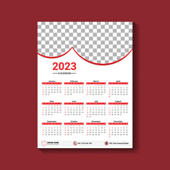 Calendar 2023, Wall Calendar Design 2023 template, 12 Month wall calendar 2023, Modern wall calendar design for new year 2023, Abstract wall calendar 2023 template design, Monthly wall calendar 2023
