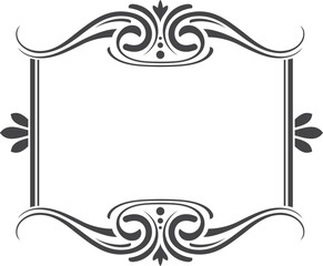 Vintage elegant text border. Decorative classic frame