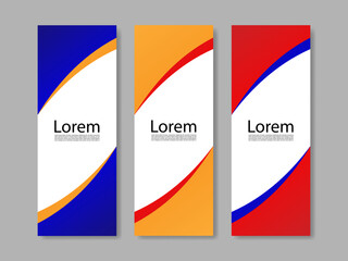 wave vertical banner business collection 