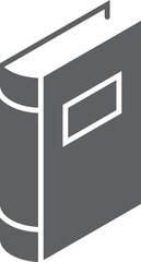 Black book icon. Bookstore logo. Reading symbol