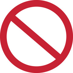 Red forbidden sign. No symbol. Prohibited icon