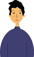 Avatar of illustraited boy with blue sweater png