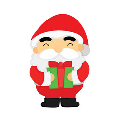 Cute Christmas Santa Claus Illustration vector Clipart