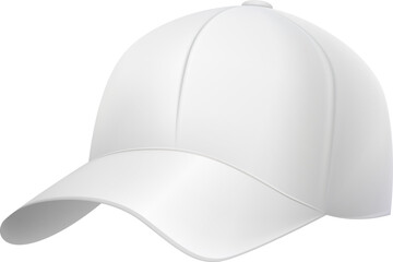 Casual cap mockup. White blank baseball hat