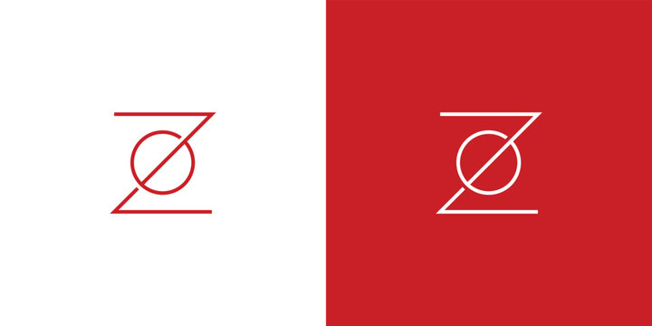 Simple and modern letter ZO initials logo design
