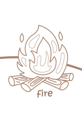 Alphabet F For Fire Coloring Pages A 4 for Kids and Adult 