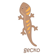 Alphabet G For Gecko Illustration Vector Clipart