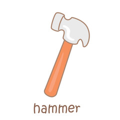 Alphabet H For Hammer Illustration Vector Clipart 