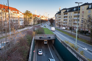Einfahrt Brudermühltunnel München - Mittlerer Ring