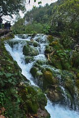 Croatia-view of a waterfall in the Plitvice Lakes National Park