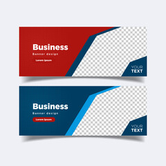 Modern business banner design template
