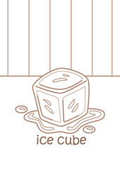Alphabet I For Ice Cube Coloring Pages A4 for Kids and Adult