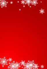 Naklejka na ściany i meble Gray Snowflake Vector Red Background. Winter