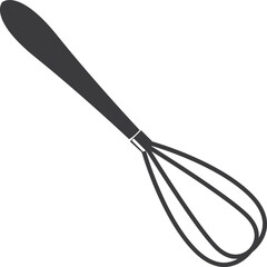 Whisk icon. Kitchen tool. Black cooking symbol