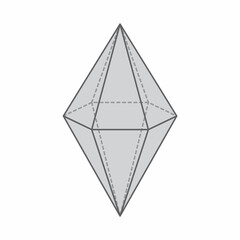Hexagonal bipyramid geometric shape