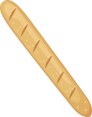 Bread stick icon. Cartoon baked snack product