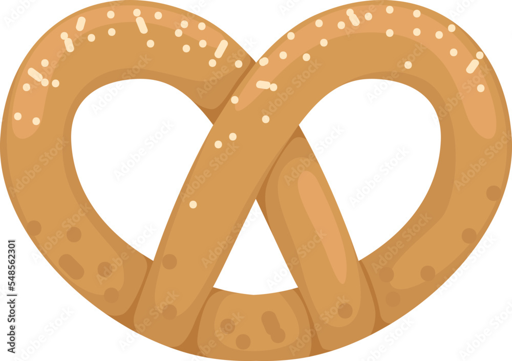 Canvas Prints pretzel icon. cartoon salty snack. baked product