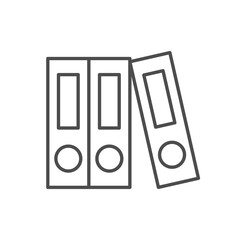 Archive folders line outline icon