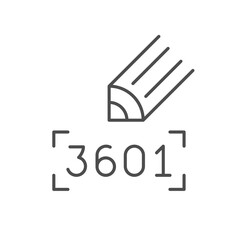 Accounting calculations line outline icon